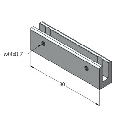 Perpendicular wall clamp sign 80