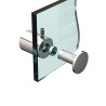 Fixation murale Inox Poli miroir Ø 15 / L. 15