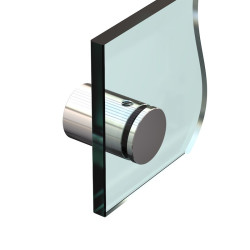 Fixation murale Inox Poli miroir Ø 15 / L. 15