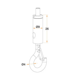 Kit câble de suspension Smart crochet avec câble plafond - Lot 10 pièces - Altumis