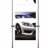 Totem sur tige Inox 10 mm. Porte Affiche Vertical. A4 ou A3 - Altumis