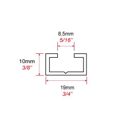 Rail fixation sol-plafond