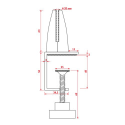 Pince de table pour panneau