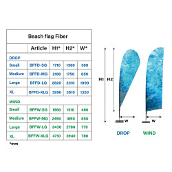 Composez votre Beach flag Fiber : Wind-Beach flag Fiber Altumis