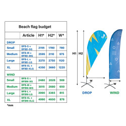 Beach Flag Budget - Toile Wind-Beach flag Budget Altumis