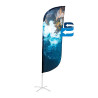 Beach flag alu : Toile Paddle. Impression simple ou double face. Drapeau avec impression personnalisé. Altumis