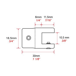 Shelf support up to 10 mm