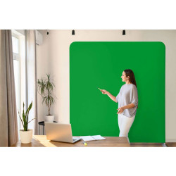 Zipper Wall - Droit basic Fond vert Chroma Key pour studio photo video. Toile tendue sur cadre tubulaire. Altumis