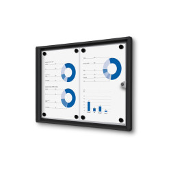 Indoor lockable schowcase Economy : Black-Indoor lockable boards Altumis