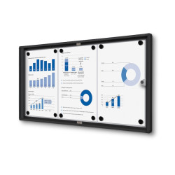 Indoor lockable schowcase Economy : Black-Indoor lockable boards Altumis