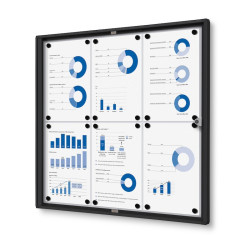 Indoor lockable schowcase Economy : Black-Indoor lockable boards Altumis