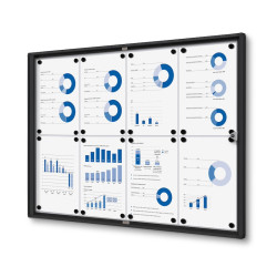 Indoor lockable schowcase Economy : Black-Indoor lockable boards Altumis