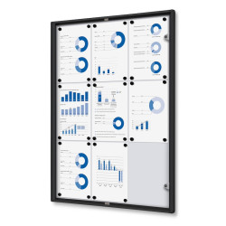 Indoor lockable schowcase Economy : Black-Indoor lockable boards Altumis