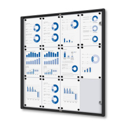 Indoor lockable schowcase Economy : Black-Indoor lockable boards Altumis