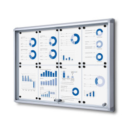 Indoor lockable showcase with sliding doors-Indoor lockable boards Altumis