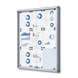 Indoor lockable showcase with sliding doors-Indoor lockable boards Altumis