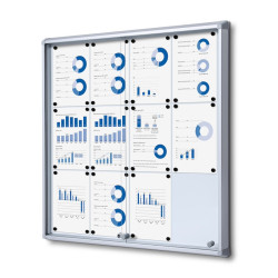 Indoor lockable showcase with sliding doors-Indoor lockable boards Altumis