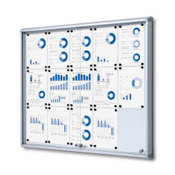 Indoor lockable showcase with sliding doors-Indoor lockable boards Altumis