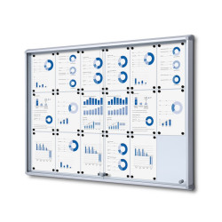 Indoor lockable showcase with sliding doors-Indoor lockable boards Altumis