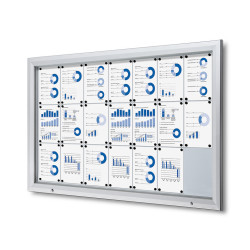 Vitrine d'affichage d'extérieur standard. Fond magnétique. format 21 x A4. Altumis