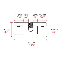 Twin panel support up to 10 mm