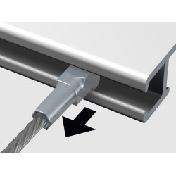 Fil câble pour rail cimaise