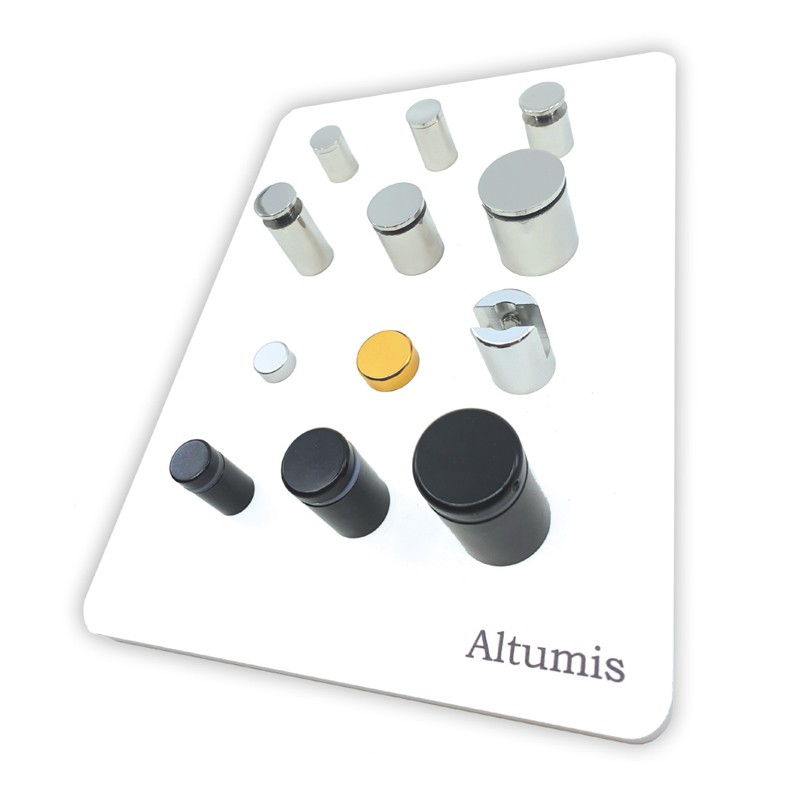 Set de 4 cache vis aluminium 13 mm